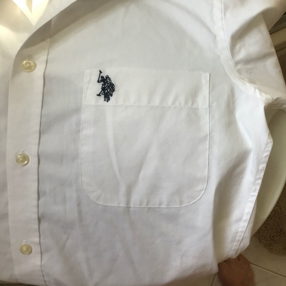U.S. Polo Assn. Long Sleeve Button Down Shirt /White/SMALL 14"- 14 1/2… - Picture 7 of 7